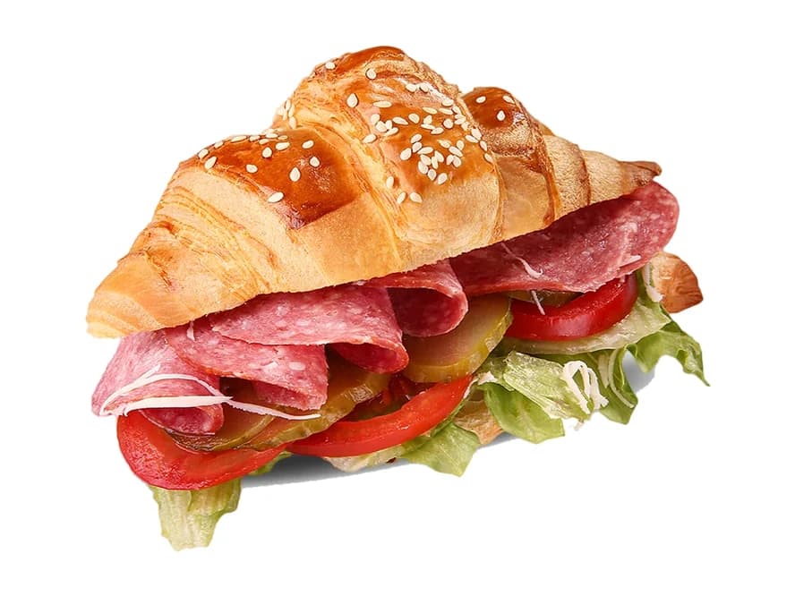 Mini sandwich cu salam